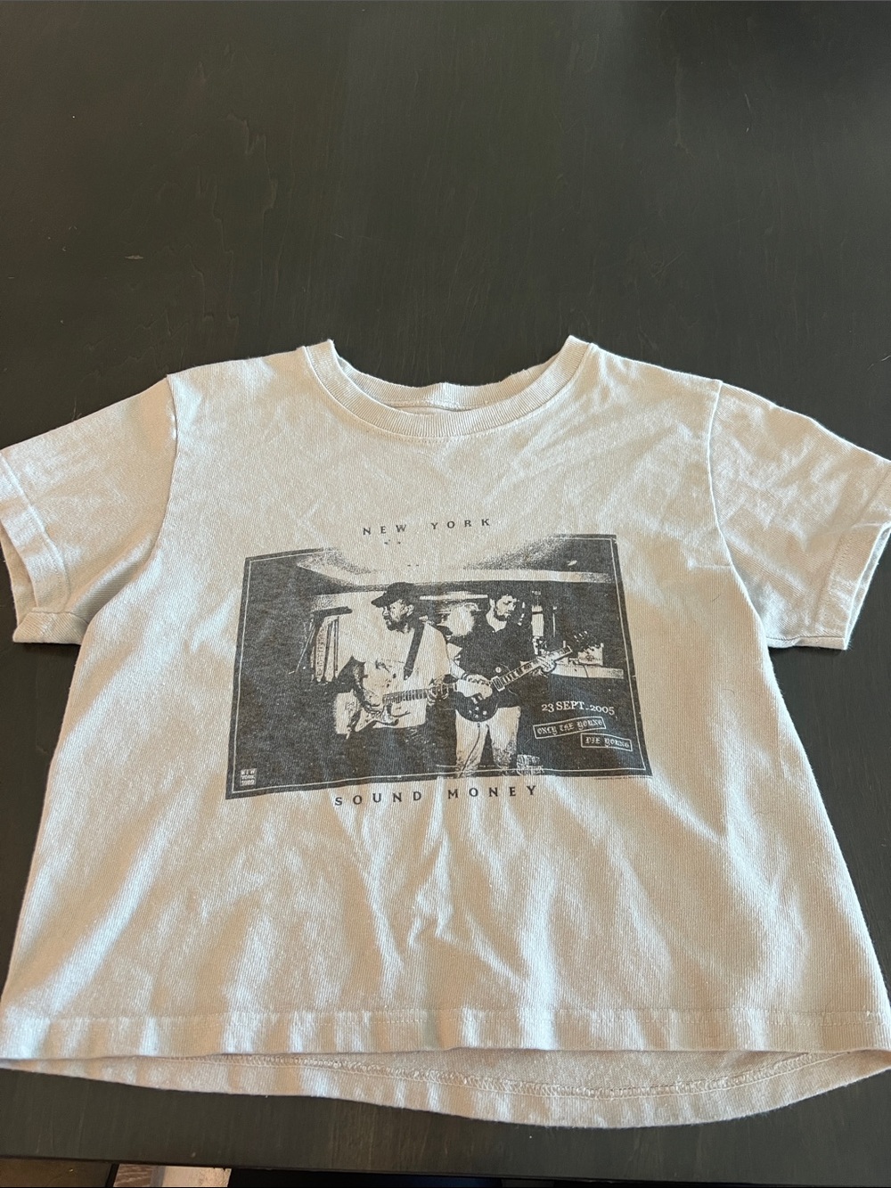 Brandy Melville Beige Graphic Band Tee